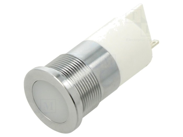 Lampă de control LED albă &Oslash;22mm
