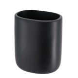 Suport Oval Periuțe Polirășină &ndash; Negru