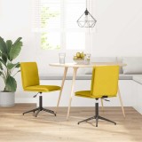 vidaXL Scaune de bucătărie, 2 buc., galben, catifea 3315374