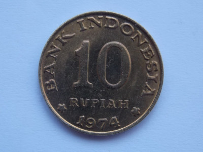 10 RUPIAH 1974 INDONEZIA foto