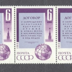 Russia USSR 1963 Nuclear testing treaty x 5 MNH S.602