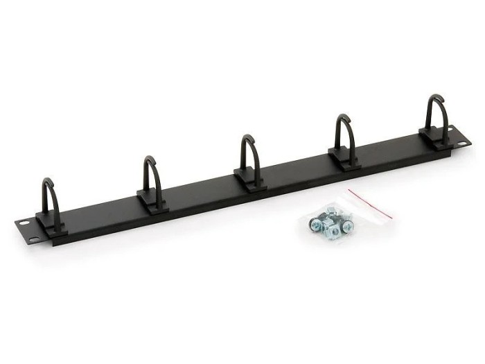 Organizator cabluri orizontal Triton 1U,5 x small click-in ring 35x30