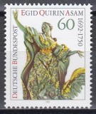 Germania 1992 - 300 de ani de la nașterea lui Egid Quirin Asam, artist, MNH, Nestampilat