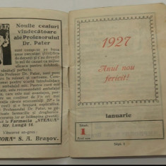 1927 Calendar de buzunar de notițe cu Reclame