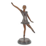 Balerina-statueta din bronz pe un soclu din marmura TBA-124, Nuduri