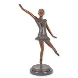 Balerina-statueta din bronz pe un soclu din marmura TBA-124