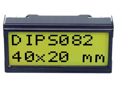 Afișaj LCD Alfanumeric STN 8x2 40x20mm LED PIN 14 foto