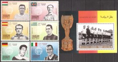 SHARJAH 1968 SPORT FOTBALISTI (serie + colita dt.) MNH foto