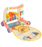 Premergator si salteluta educative cu pian 2 &icirc;n1 roz, ppentru copii