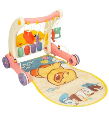 Premergator si salteluta educative cu pian 2 &amp;icirc;n1 roz, ppentru copii foto