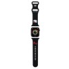 Curea pentru Apple Watch 1/2/3/4/5/6/7/8/9/10/SE/SE 2 (38/40/41/42mm) - Hello Kitty Strap Silicone Kitty Head (HKAWMSCHBLK) - Black