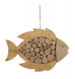 Cumpara ieftin Decoratiune suspendabila Fish, Mauro Ferretti, 42.5x2x28.5 cm, lemn de tanoak/placaj, natural