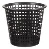 Cos gunoi plastic negru 11.8L, 30x27.5cm, fara capac, birou