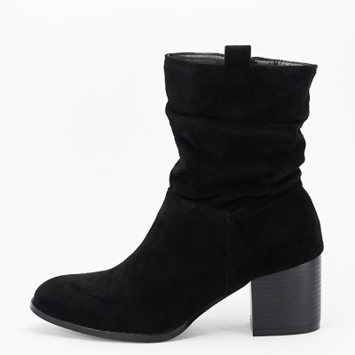 Botine negre lungi BMO8329 foto