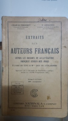 C Drouhet și V Ghiacioiu, Extraits des Auteurs Francais Ediția a III-a 1929 026 foto