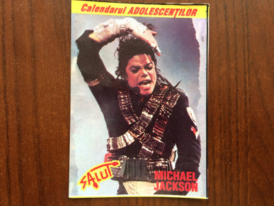 Michael Jackson calendar revista salut 1995 calendarul adolescentilor reclama foto