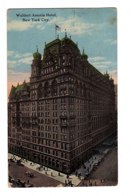 USA NEW YORK HOTEL STAMPILA CENZURAT DE POLITIA DE STAT AUSTRIA foto