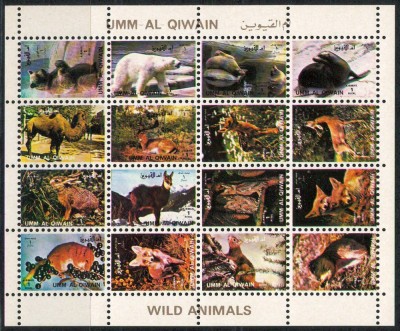 Umm al-Kaiwain 1972 Mi 1146/61 MNH - Animale (II) (format mic 45&amp;euro;) foto