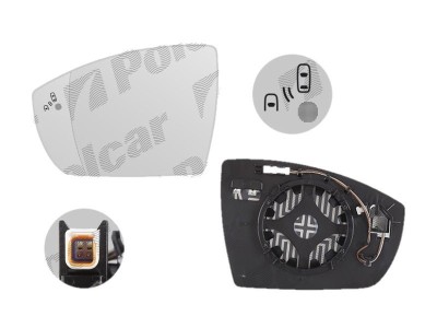 Geam oglinda exterioara Ford Ecosport 12.2013-10.2017/10.2017-, Escape 11.2012-02.2016/02.2016-12.2020, Kuga 01.2013-02.2016/02.2016-01.2020; stanga, foto