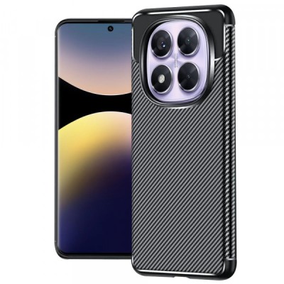 Husa pentru Xiaomi Redmi Note 14 Pro+ 5G / Note 14 Pro 5G / Poco X7, Techsuit, CarbonFiber, Neagra foto