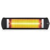 Radiator electric cu infrarosu, Termostat, Corp metalic, Protectie 20 IP, Negru KUMTEL EX25, 2500W, Heinner