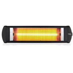 Radiator electric cu infrarosu, Termostat, Corp metalic, Protectie 20 IP, Negru KUMTEL EX25, 2500W