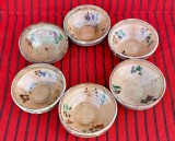 Set 6 strachini de lut (set 7), castroane, vase de ceramica traditionale moldovenesti, arta populara, olarit 80 ani