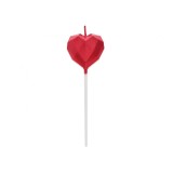 Lumanare aniversare pentru tort, model inima 10,5 cm x 3,5 cm