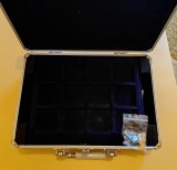 Cutie monede/ valiza aluminiu