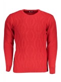 Pulover barbati cu aspect tricotat, Rosu (Marime: XL)