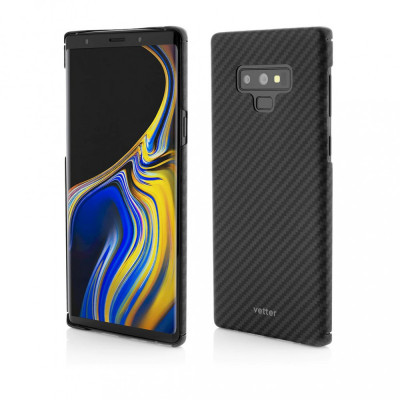 Husa Vetter pentru Samsung Galaxy Note 9, Clip-On Ultra Slim, Made from Aramid Fiber, Kevlar, Negru foto