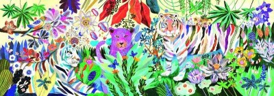 Djeco Puzzle tigrii curcubeu - Jucarie Educativa pentru copii foto