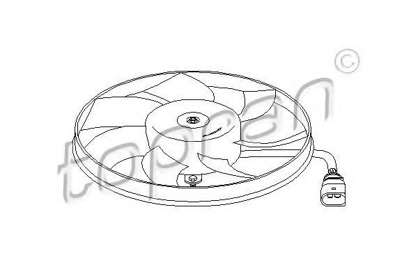Ventilator, radiator VW EOS (1F7, 1F8) (2006 - 2016) TOPRAN 111 285
