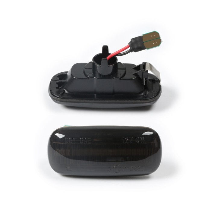 Set 2 lampi semnalizare laterala fumurie LED AUDI A3 S3 8P 2003-2008, A4 S4 RS4 B6 B7 2000-2005, A4 S4 RS4 B8 2005-2008, A6 S6 RS6 C5 2000-2005, A6 S6