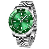 Ceas Barbati LIGE LG89151 Quartz, Luxury Stainless Steel, Waterproof 3ATM, Luminous, Calendar, Cronometru