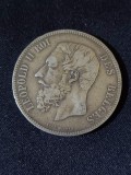 Belgia 1868 - 5 franci - monedă de argint #2, Europa