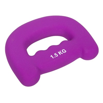 Gantera vinil cu maner Liveup, 1.5 kg, Mov foto