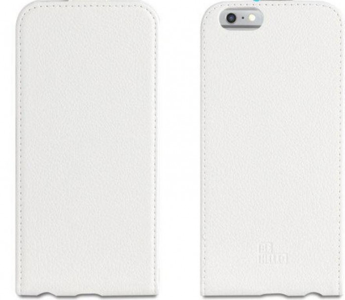 Husa Telefon Vertical Book Apple iPhone 6+ 6s+ White BeHello