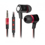 Handsfree Casti In-Ear Defender Lance, Cu microfon, 3.5 mm, Negru Rosu