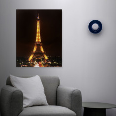 Tablou decorativ cu lumina LED - „Turnul Eiffel” - 38 x 48 cm - 58485