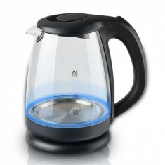 Fierbator electric SAPIR SP 1230 J, 2200W, 1.7 litri, Borosilicat, LED lumina, Negru foto