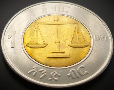Moneda exotica bimetal 1 BIRR - ETIOPIA, anul 2016 * cod 3459 = excelenta foto