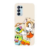 Husa compatibila cu Oppo A55, Viceversa, model Cream Sonic The Hedgehog, Silicon, TPU, Transparent, Carcasa