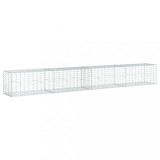 Cumpara ieftin Cos gabion cu capac, argintiu, 400x50x50 cm, fier galvanizat