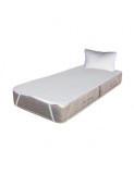 Set Saltea ortopedica cu arcuri, Super Ortopedica Sofia, 90x200x20cm, fermitate medie, cu plasa arcuri tip Bonell, fata vara-iarna, sistem aerisire cu