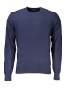 Pulover barbati, cu mini logo brodat, Regular fit, bleumarin, S, 2XL, L, M, XL