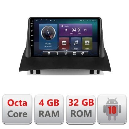 Navigatie Renault Megane 2 C-098 Octa Core cu Android Radio Bluetooth Internet GPS WIFI 4+32GB CarStore Technology