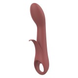Vibrator DREAMTOYS Nude Sierra G-Spot Duo, pentru stimularea clitorisului și punctului G, 10 funcții de vibrație, cărămiziu