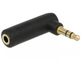 Adaptor audio jack stereo 3.5 mm 3 pini T-M unghi, Delock 65364