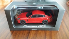 macheta porsche panamera gts 2018 - herpa, 1/43, editie de reprezentanta. foto